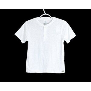 J. Crew Crewcuts Short Sleeve Garment Dyed Henley White Size M (8-9) NWT